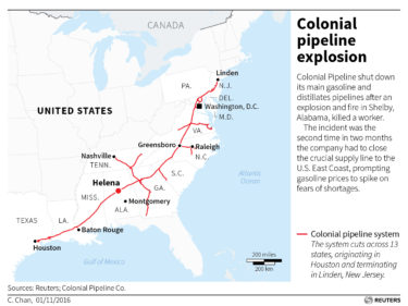 Gas Prices Jump After Pipeline Fire