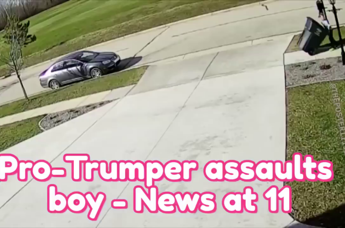 Trump supporter attacks boy