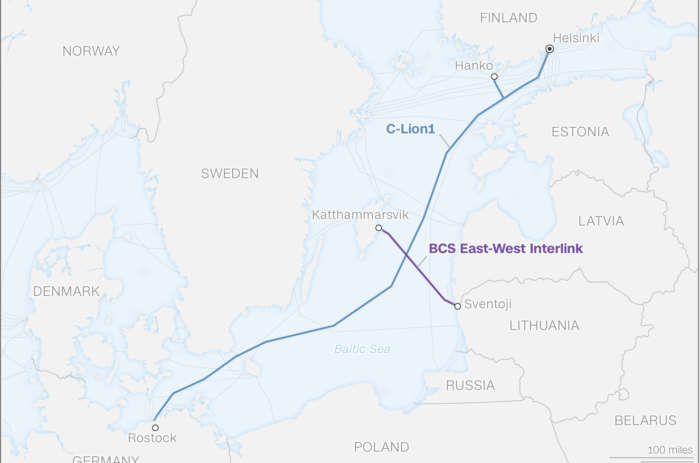 Russia suspected in sabotage of undersea cables