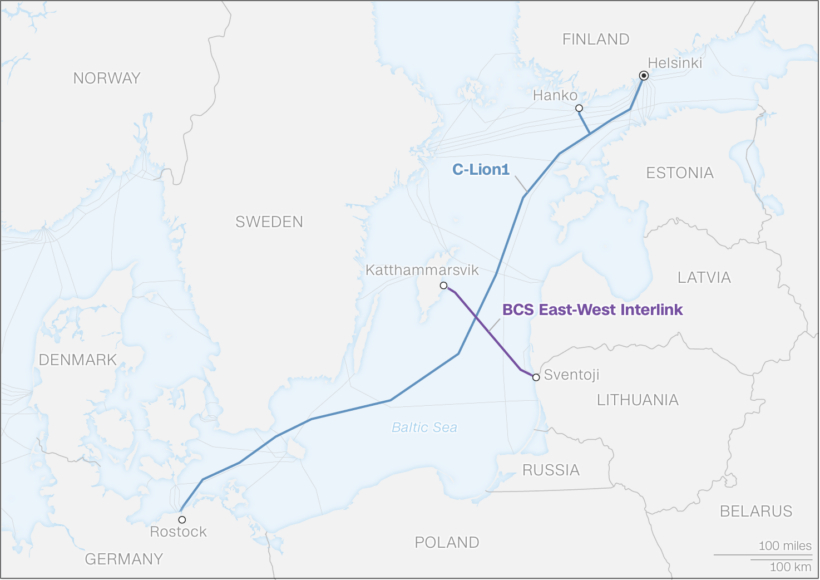 Russia suspected in sabotage of undersea cables